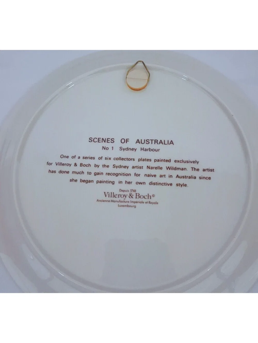 SYDNEY Harbour Scenes of AUSTRALIA  Plate 1 Box Narelle Wildman VILLEROY & BOCH